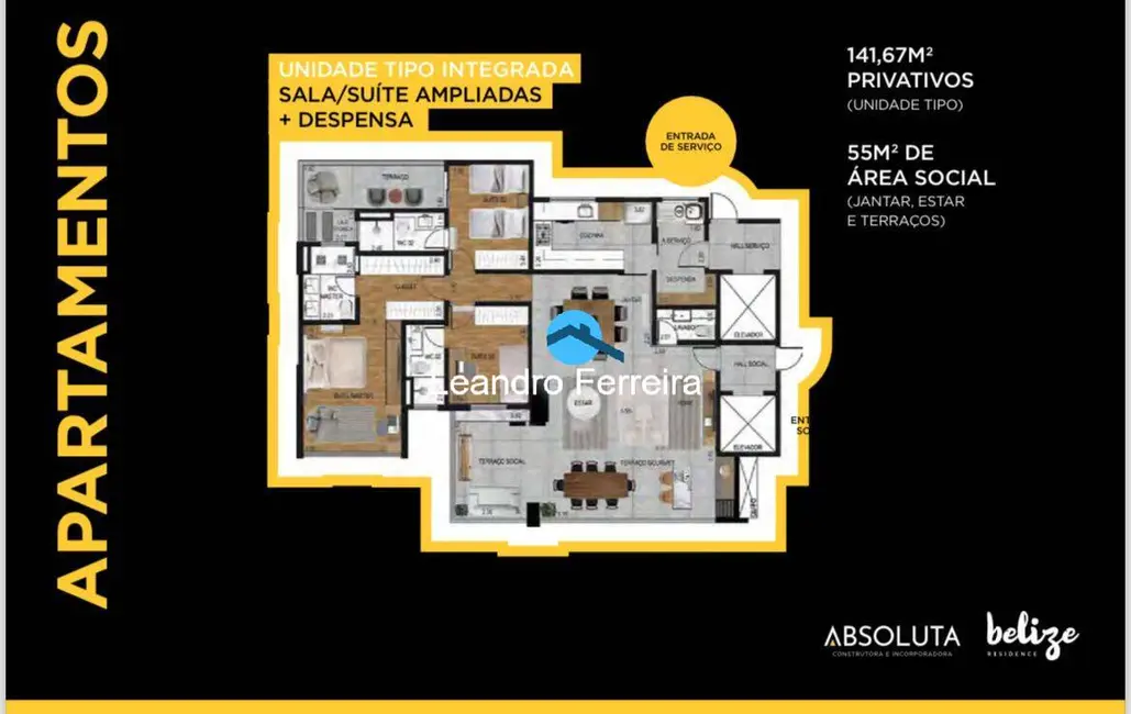 Apartamento com 3 quartos à venda, 240m2 em Jardim do Mar, Sao Bernardo Do Campo - SP - imagem 6 Foto 6 de Apartamento com 3 quartos à venda, 240m2 em Jardim do Mar, Sao Bernardo Do Campo - SP