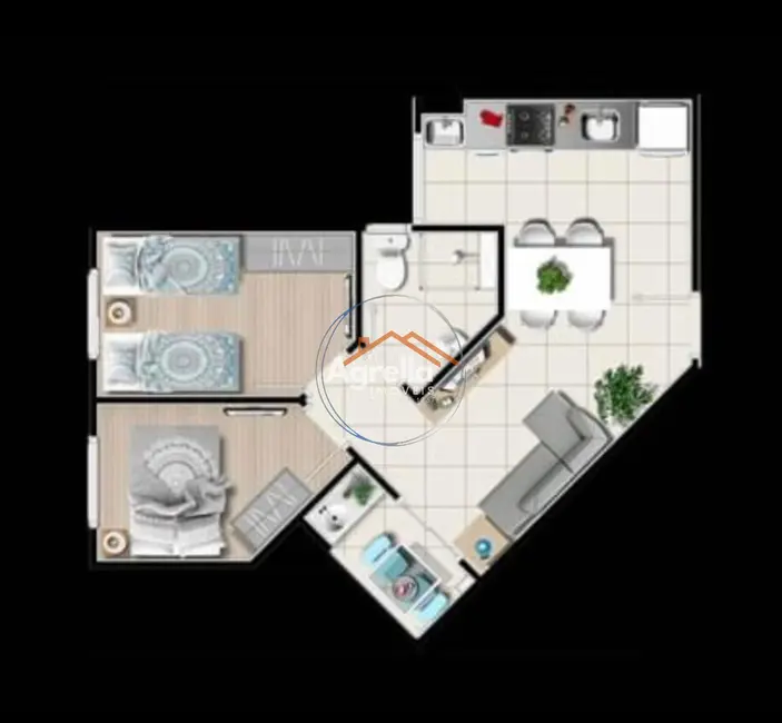 Foto 3 de Apartamento com 2 quartos à venda, 60m2 em Mogi Guacu - SP