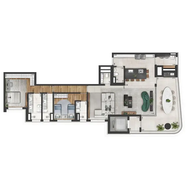 Foto 8 de Apartamento com 3 quartos à venda, 175m2 em Barueri - SP