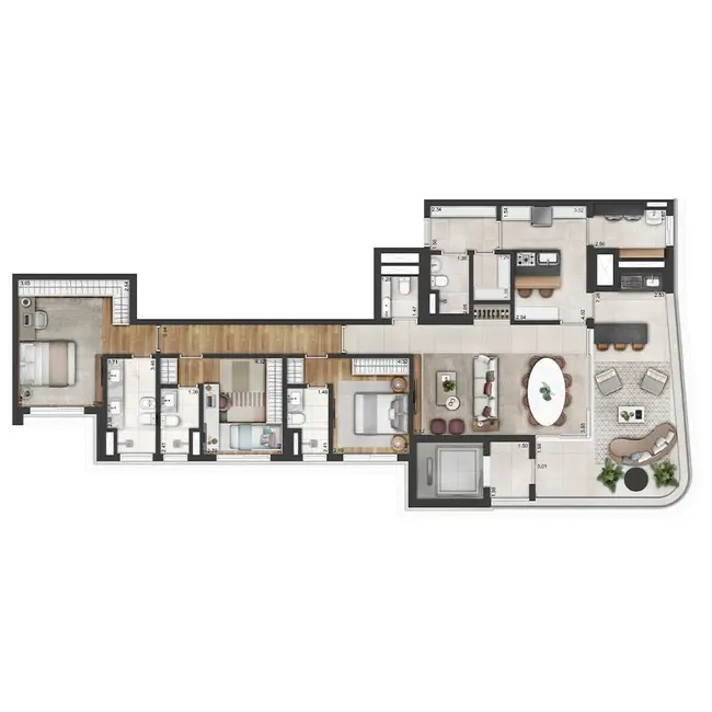 Foto 6 de Apartamento com 3 quartos à venda, 175m2 em Barueri - SP