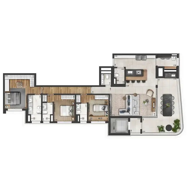 Foto 5 de Apartamento com 3 quartos à venda, 175m2 em Barueri - SP