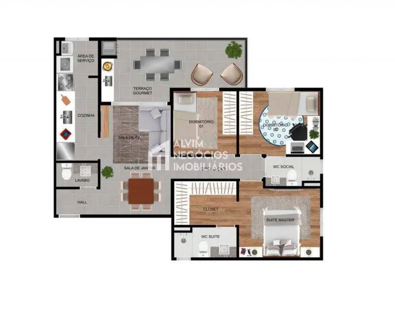 Apartamento com 3 quartos à venda, 90m2 em Sao Jose Dos Campos - SP - imagem 2 Foto 2 de Apartamento com 3 quartos à venda, 90m2 em Sao Jose Dos Campos - SP