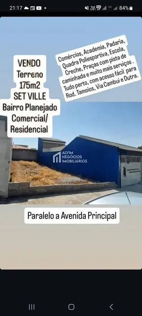 Foto 1 de Terreno / Lote à venda, 175m2 em Sao Jose Dos Campos - SP