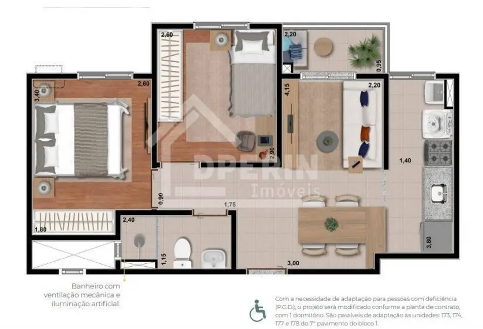 Foto 9 de Apartamento com 2 quartos à venda, 449546m2 em Recreio São Judas Tadeu, Sao Carlos - SP