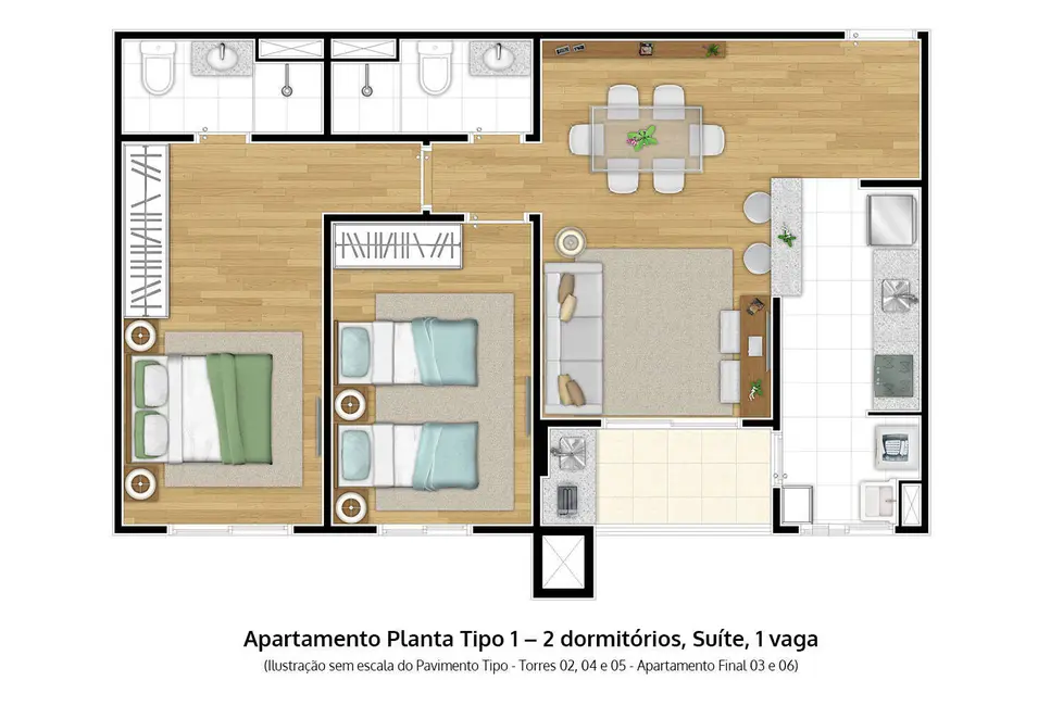 Foto 2 de Apartamento com 3 quartos à venda em Jardim Santa Rita de Cássia, Braganca Paulista - SP