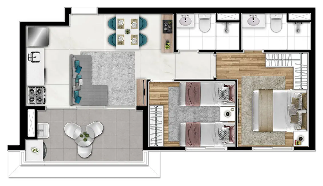 Foto 2 de Apartamento com 2 quartos à venda, 49m2 em Barra Funda, São Paulo - SP
