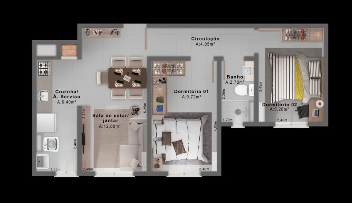 Foto 7 de Apartamento à venda, 70m2 em Noal, Santa Maria - RS