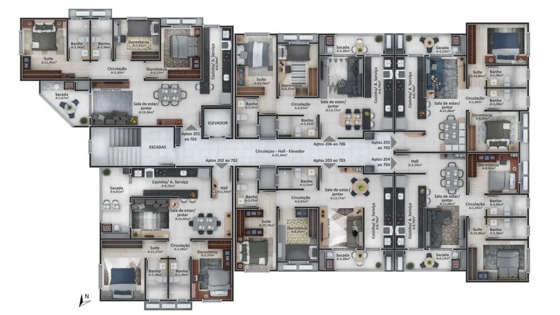 Foto 2 de Apartamento à venda, 79m2 em Santiago - RS