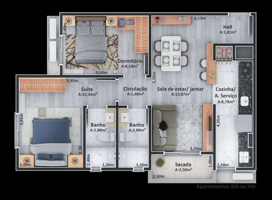 Foto 11 de Apartamento à venda, 76m2 em São José, Santa Maria - RS