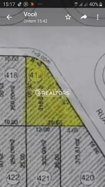 Foto 6 de Terreno / Lote à venda, 317m2 em Chácara Floresta, Botucatu - SP