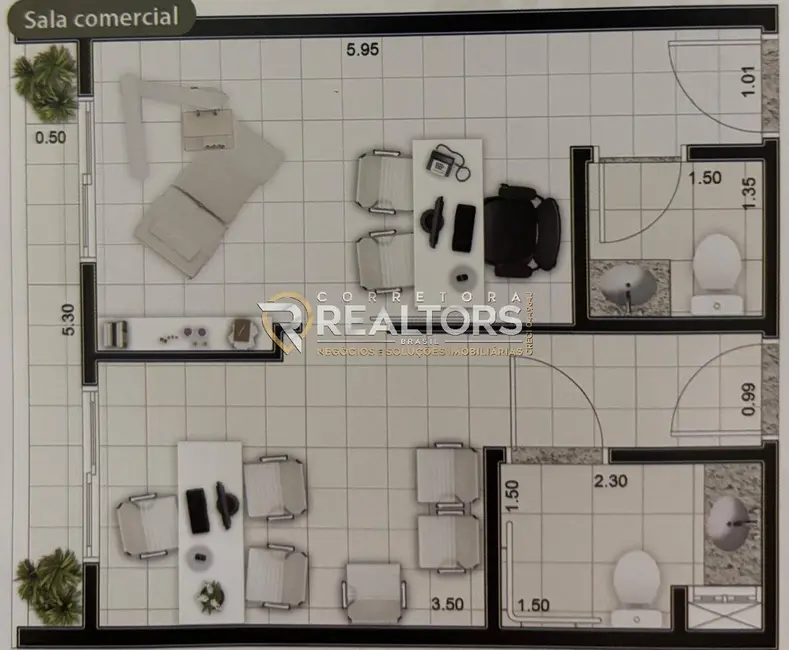 Foto 2 de Sala Comercial à venda, 34m2 em Botucatu - SP