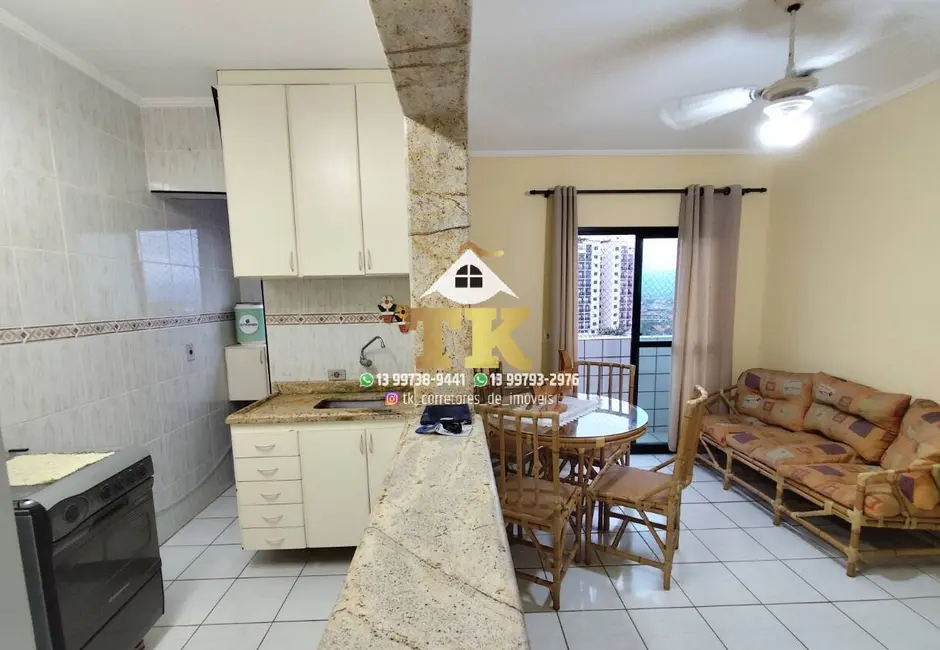 Foto 1 de Apartamento com 1 quarto à venda e para alugar, 46m2 em Tupi, Praia Grande - SP
