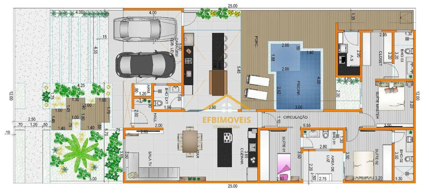 Foto 3 de Casa de Condomínio com 3 quartos à venda, 300m2 em Nova Odessa - SP