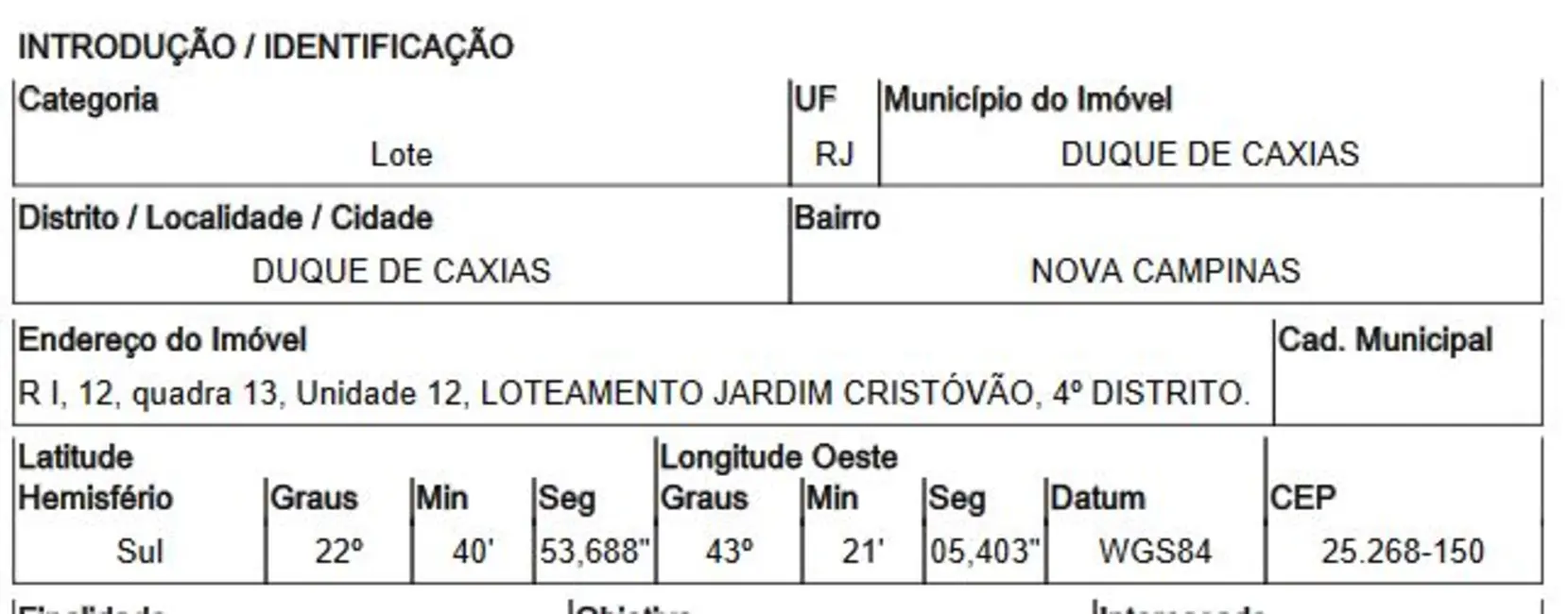 Foto 2 de Terreno / Lote com 1 quarto à venda, 668m2 em Nova Campinas, Duque De Caxias - RJ