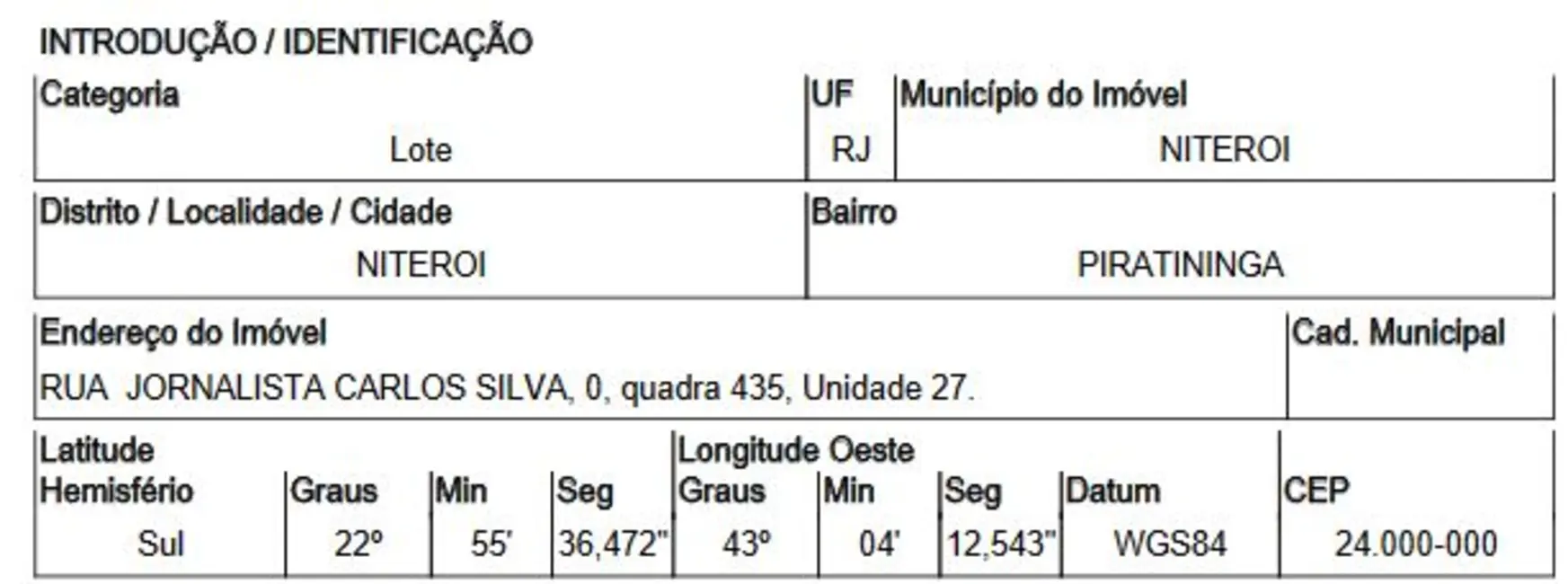 Foto 2 de Terreno / Lote com 1 quarto à venda, 369m2 em Piratininga, Niteroi - RJ