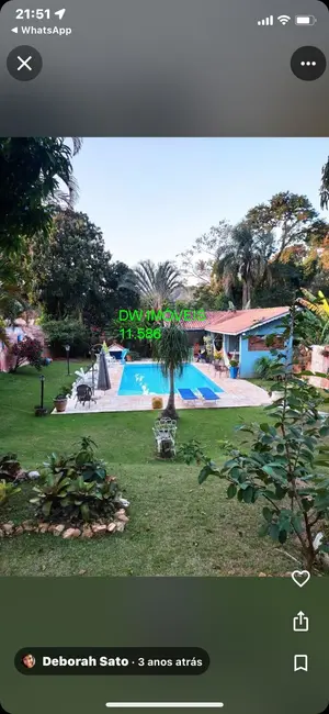 Foto 1 de Chácara com 3 quartos à venda, 150m2 em Mairinque - SP