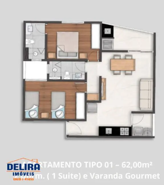 Foto 4 de Apartamento com 2 quartos à venda, 62m2 em Centro, Mairipora - SP