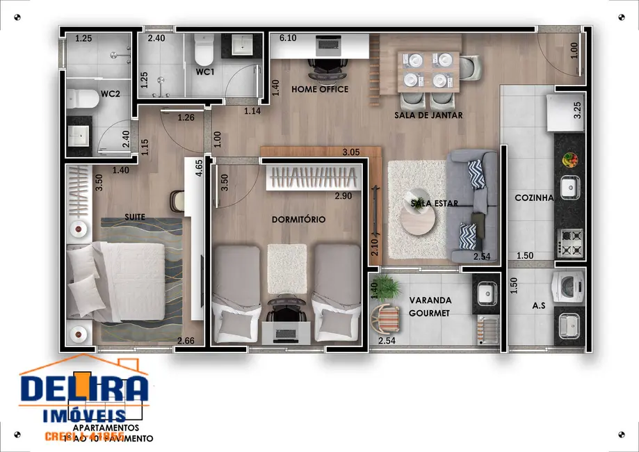 Foto 2 de Apartamento com 2 quartos à venda em Alvinópolis, Atibaia - SP