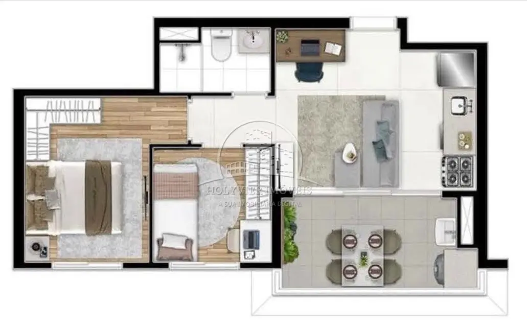 Apartamento com 2 quartos à venda, 42m2 em Barra Funda, São Paulo - SP - imagem 3 Foto 3 de Apartamento com 2 quartos à venda, 42m2 em Barra Funda, São Paulo - SP