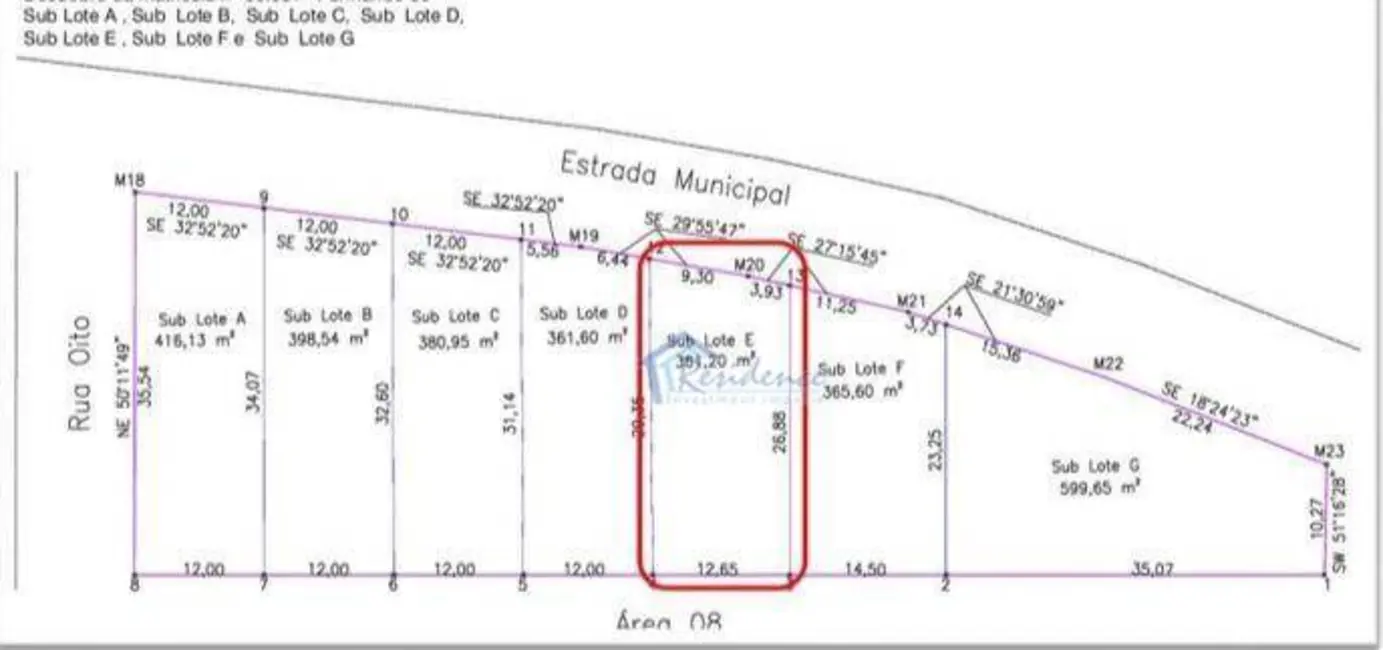 Foto 2 de Terreno / Lote à venda, 361m2 em Jardim Maracanã, Atibaia - SP