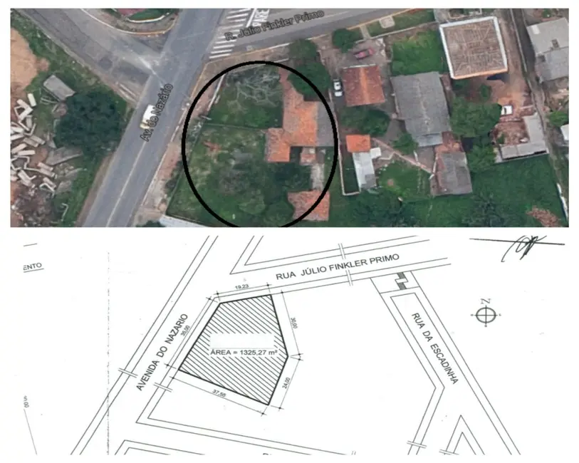 Foto 1 de Terreno / Lote à venda, 1325m2 em Estância Velha, Canoas - RS