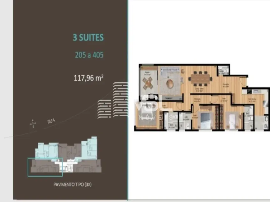 Foto 9 de Apartamento com 3 quartos à venda, 118m2 em João Paulo, Florianopolis - SC