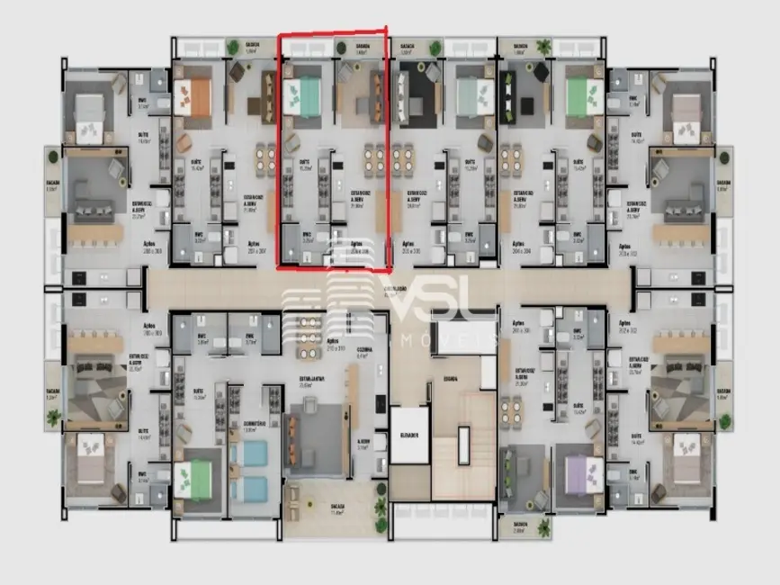 Apartamento com 1 quarto à venda, 50m2 em João Paulo, Florianopolis - SC - imagem 5 Foto 5 de Apartamento com 1 quarto à venda, 50m2 em João Paulo, Florianopolis - SC