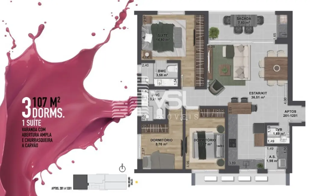 Apartamento com 2 quartos à venda, 107m2 em Centro, Florianopolis - SC - imagem 9 Foto 9 de Apartamento com 2 quartos à venda, 107m2 em Centro, Florianopolis - SC