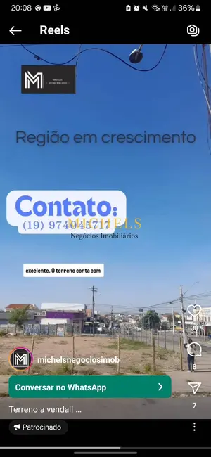 Terreno / Lote à venda, 1336m2 em Recanto do Sol I, Campinas - SP - imagem 6 Foto 6 de Terreno / Lote à venda, 1336m2 em Recanto do Sol I, Campinas - SP