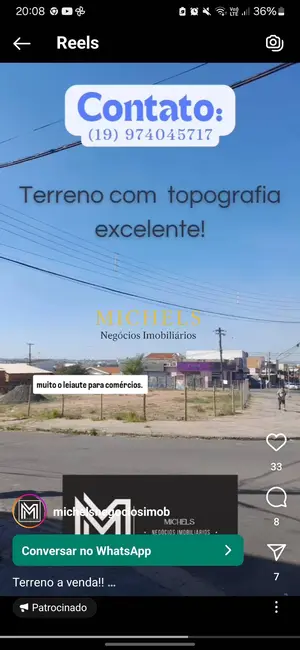 Terreno / Lote à venda, 1336m2 em Recanto do Sol I, Campinas - SP - imagem 5 Foto 5 de Terreno / Lote à venda, 1336m2 em Recanto do Sol I, Campinas - SP