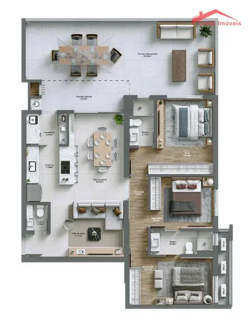 Foto 2 de Apartamento com 3 quartos à venda, 191m2 em Centro, Joinville - SC