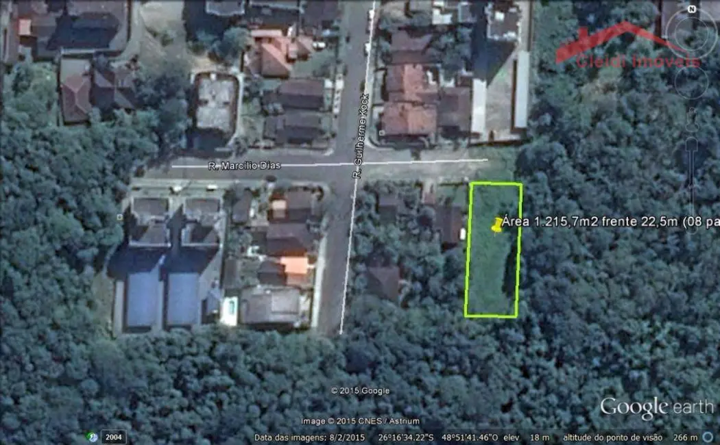 Foto 3 de Terreno / Lote à venda, 1215m2 em Santo Antônio, Joinville - SC