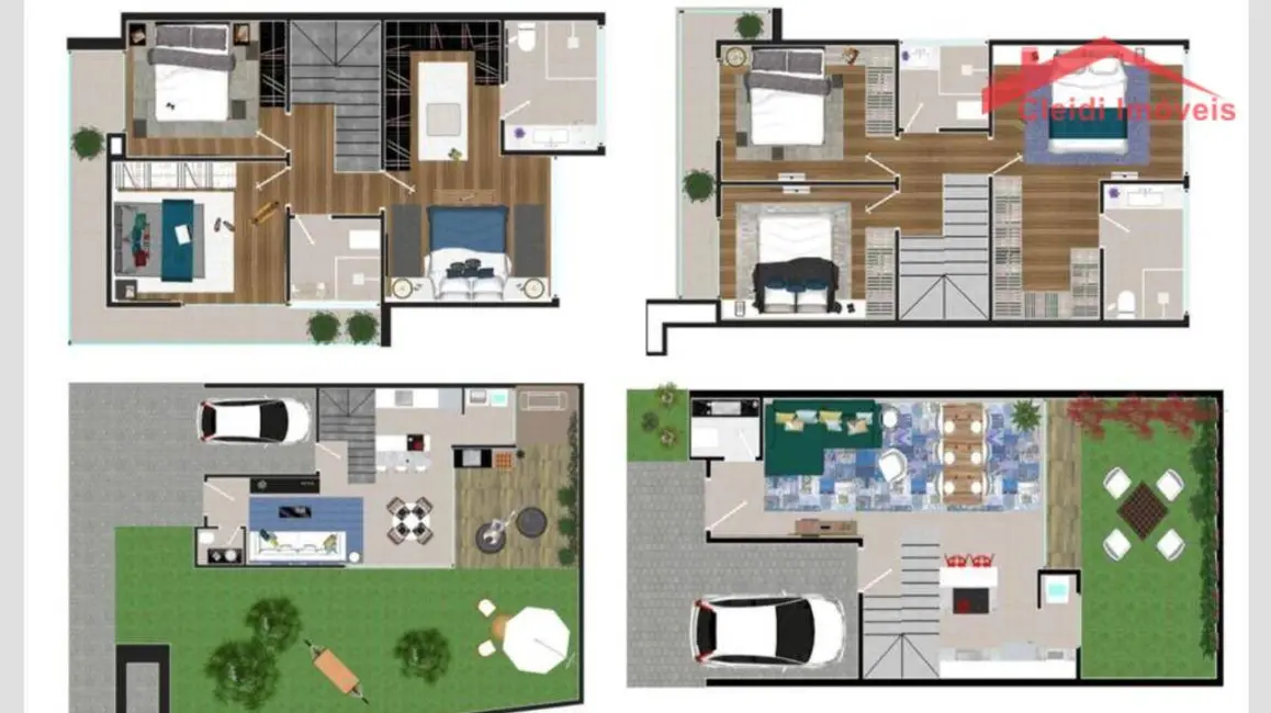 Foto 4 de Sobrado com 3 quartos à venda, 137m2 em Glória, Joinville - SC
