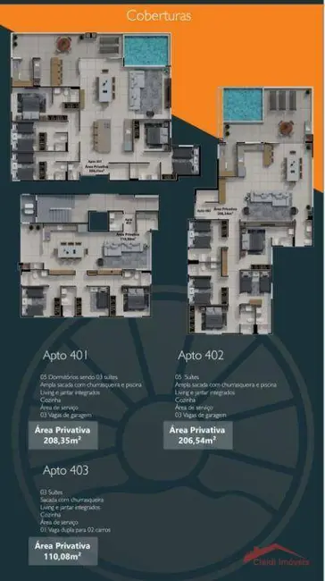 Foto 9 de Apartamento com 3 quartos à venda, 163m2 em Penha - SC