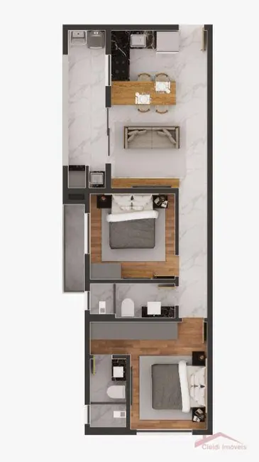 Foto 4 de Apartamento com 2 quartos à venda, 87m2 em Bucarein, Joinville - SC