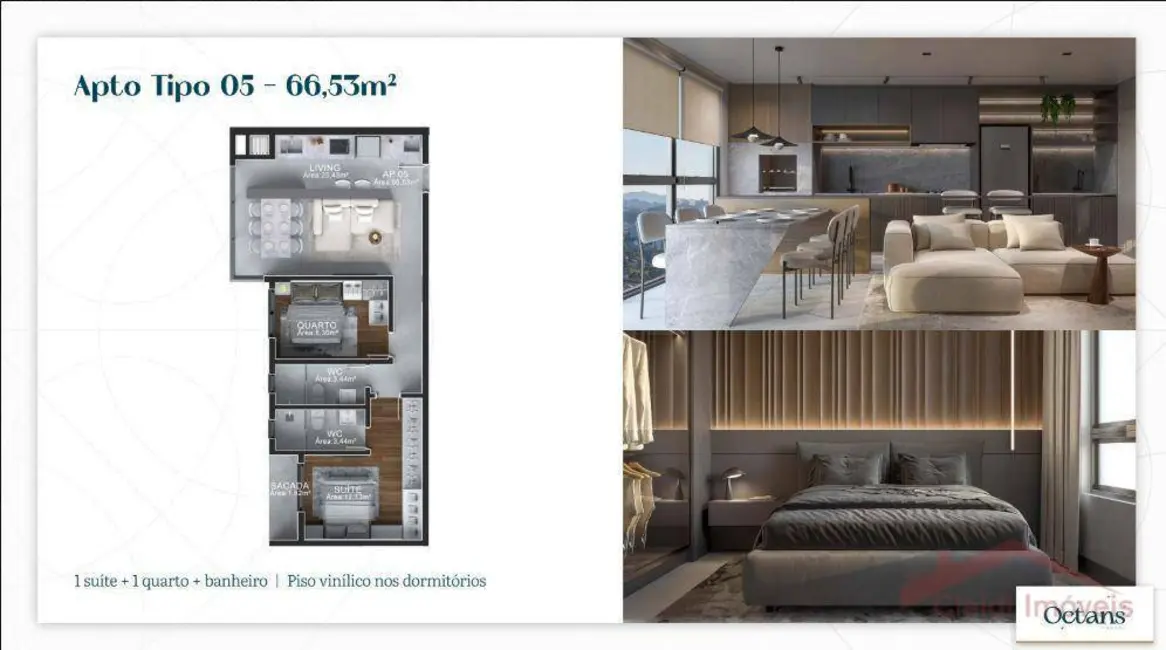 Foto 4 de Apartamento com 2 quartos à venda, 95m2 em Santo Antônio, Joinville - SC