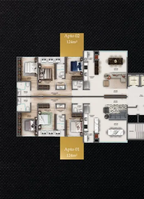 Foto 8 de Apartamento com 3 quartos à venda, 124m2 em Centro, Balneario Picarras - SC