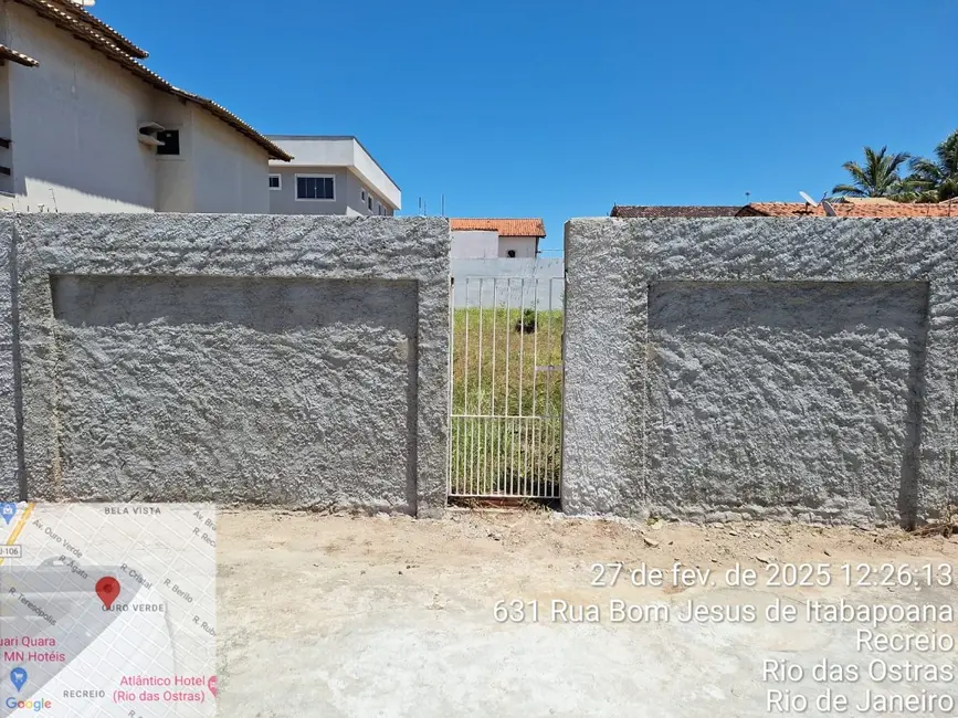 Foto 2 de Terreno / Lote à venda, 390m2 em Recreio, Rio Das Ostras - RJ