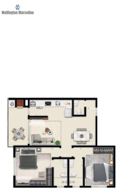 Foto 9 de Apartamento com 2 quartos à venda, 73m2 em Pagani, Palhoca - SC