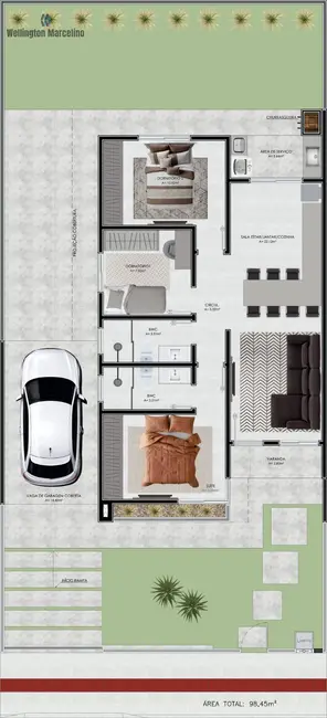 Foto 4 de Casa com 3 quartos à venda, 99m2 em Bela Vista, Palhoca - SC