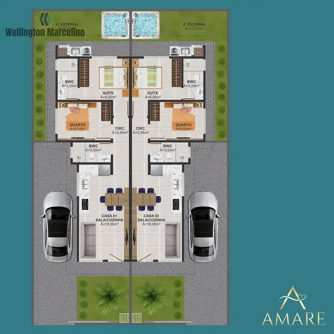 Foto 2 de Casa com 2 quartos à venda, 65m2 em Forquilhas, Sao Jose - SC