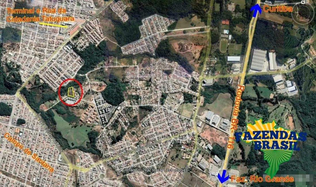 Foto 5 de Terreno / Lote à venda, 3914m2 em Campo de Santana, Curitiba - PR