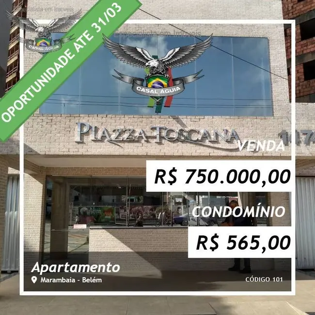 Foto 1 de Apartamento com 3 quartos à venda, 88m2 em Marambaia, Belem - PA