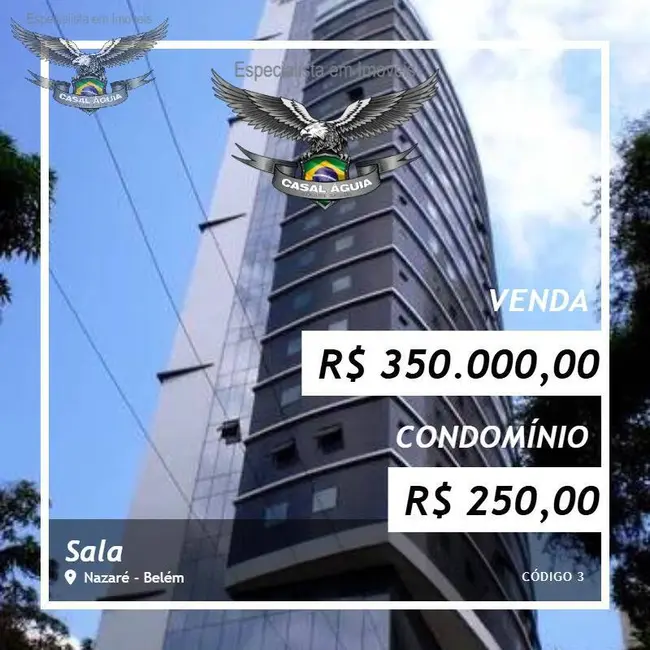 Foto 1 de Sala Comercial à venda, 29m2 em Nazaré, Belem, PA