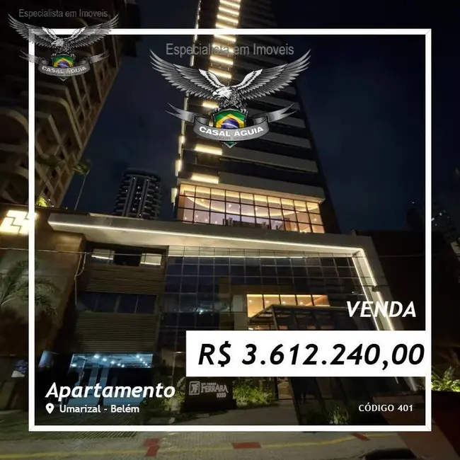 Foto 1 de Apartamento com 4 quartos à venda, 260m2 em Umarizal, Belem - PA