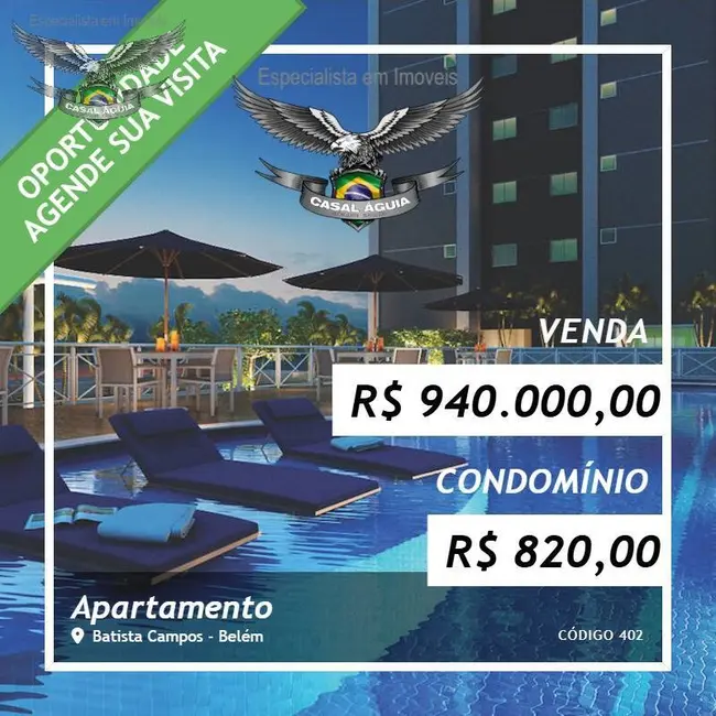 Foto 1 de Apartamento com 2 quartos à venda, 106m2 em Batista Campos, Belem - PA