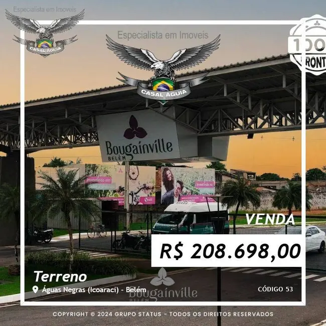 Foto 1 de Terreno / Lote à venda, 160m2 em Águas Negras (Icoaraci), Belem - PA