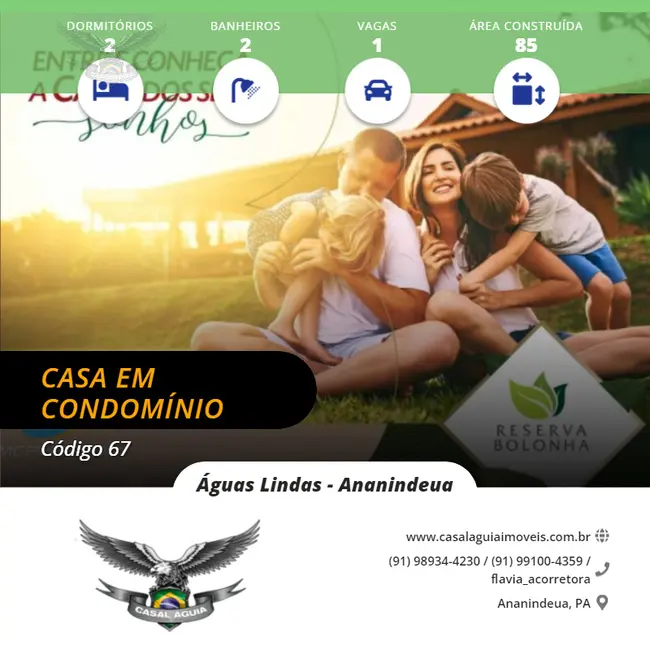 Casa de Condomínio com 2 quartos à venda, 85m2 em Águas Lindas, Ananindeua - PA - imagem 6 Foto 6 de Casa de Condomínio com 2 quartos à venda, 85m2 em Águas Lindas, Ananindeua - PA