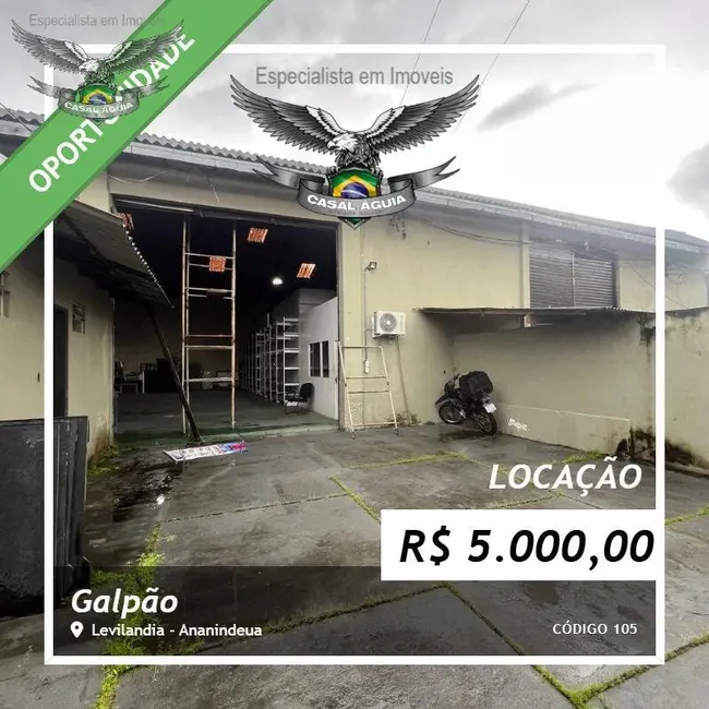 Foto 1 de Armazém / Galpão para alugar, 300m2 em Levilândia, Ananindeua - PA