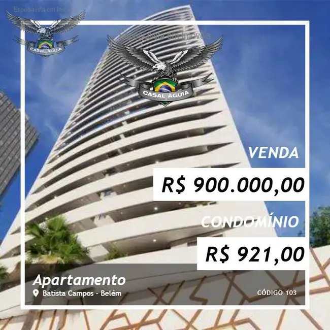 Foto 1 de Apartamento com 3 quartos à venda, 85m2 em Batista Campos, Belem - PA
